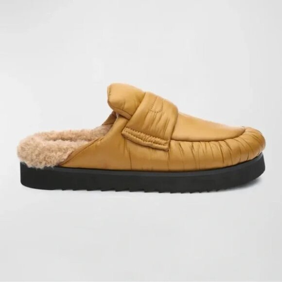 ASH Gong Faux Fur Puff Lined Loafer Mule Shoe Slippers Size 7 | 37 - Picture 2 of 9